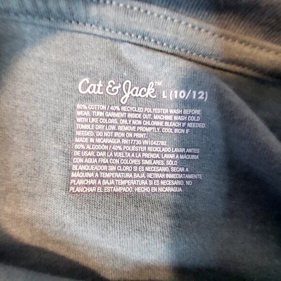 Retro Gamer Kids T-Shirt L 10/12 Cat & Jack Blue Cotton/Polyester Crew neck - Picture 3 of 6